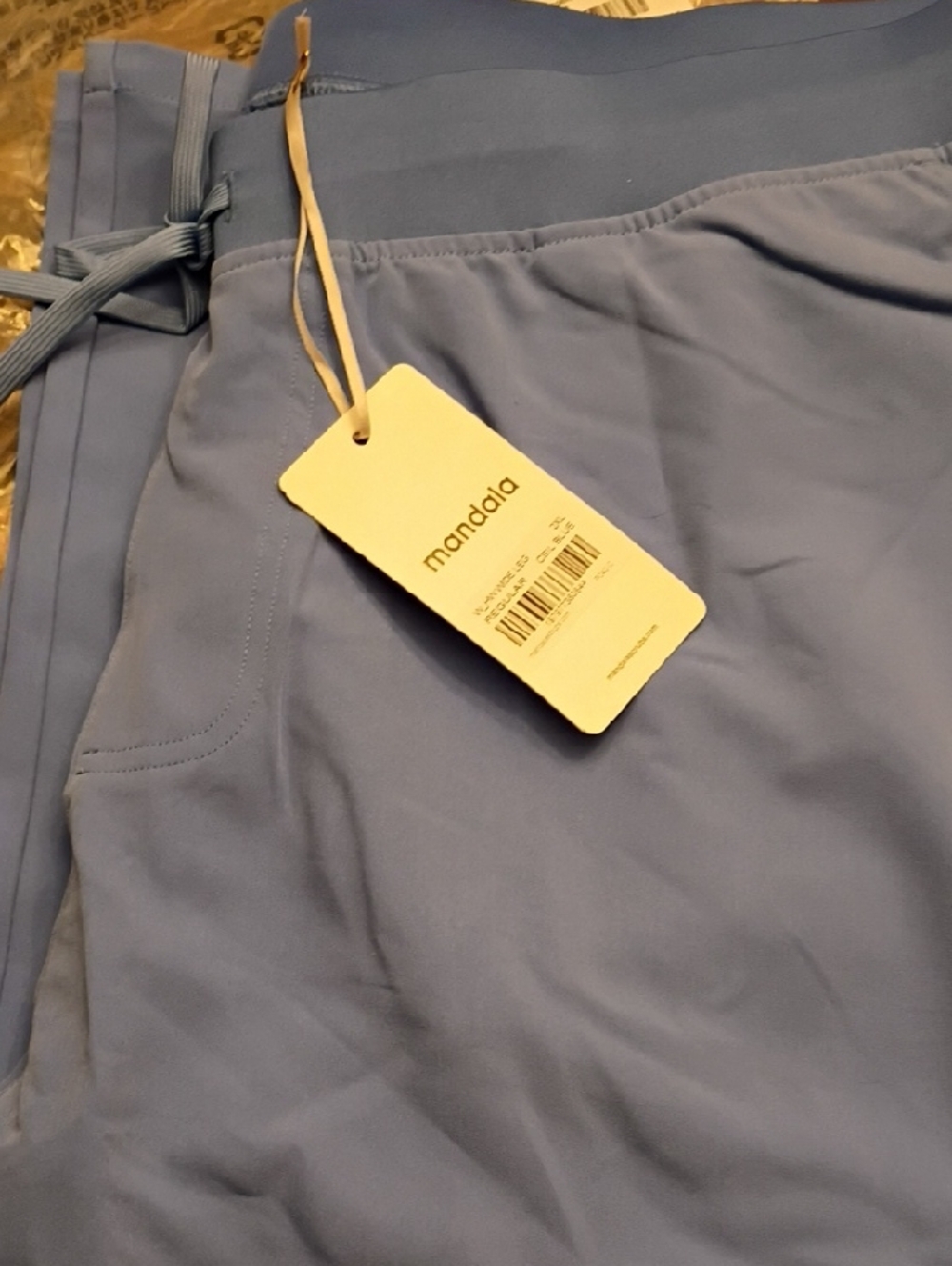 Mandala Light Blue Drawstring Jogger Pants